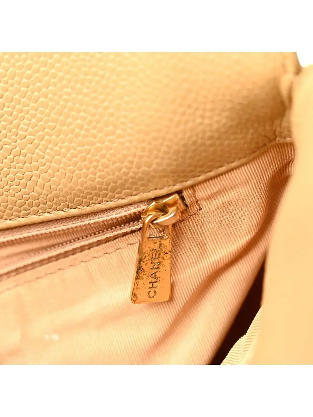 Chanel Caviar Timeless Cc Tote Beige #342495C13B